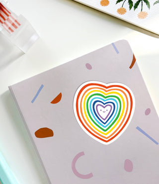 Rainbow Heart Sticker