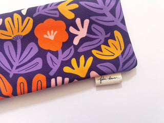 Handmade Sunglasses Case - Petals (Purple)