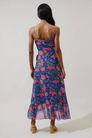 Wendey Floral Zayna Wrap Maxi Dress