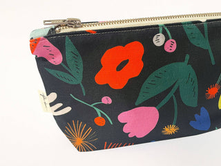 Handmade Fabric Zip Purse - Floral Pop
