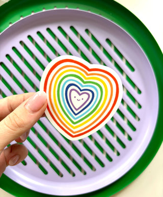 Rainbow Heart Sticker
