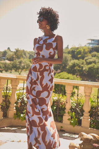 Briley Floral Mizie Open Back Maxi Dress