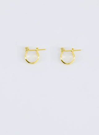 Double Line Mini Hoops: Gold Plated