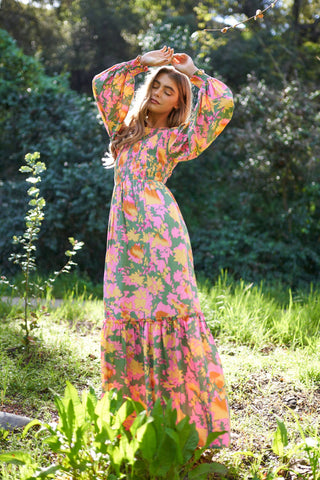 Ashleigh Smocked Bodice Maxi Dress