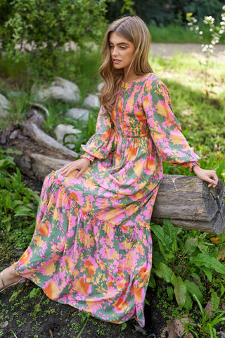 Ashleigh Smocked Bodice Maxi Dress