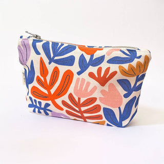 Handmade Fabric Zip Purse - Petals (Light)
