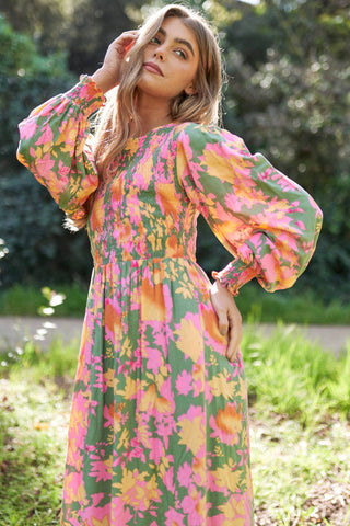 Ashleigh Smocked Bodice Maxi Dress