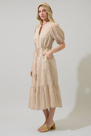 Dream State Beth Button Down Midi Dress