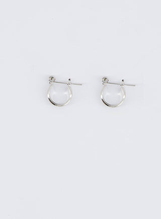 Double Line Mini Hoops: Silver Plated