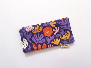 Handmade Sunglasses Case - Petals (Purple)