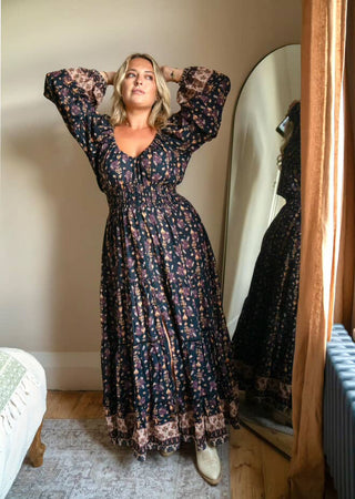 Fortune Teller Maxi Dress – Black Boho