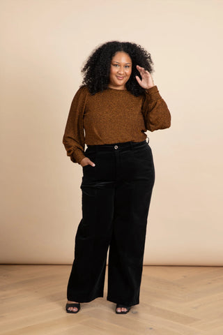 Bronze Goddess Bell Sleeve Top