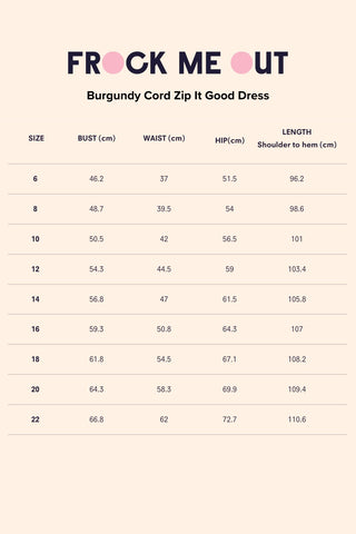 Burgundy Cord Zip It Good Dress