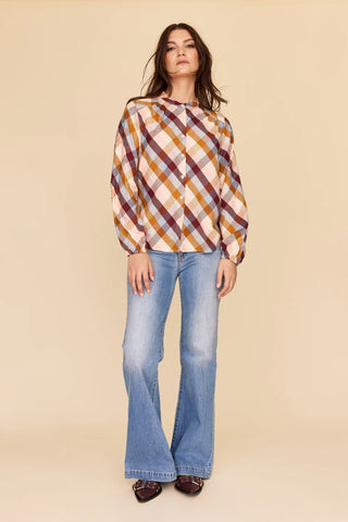 Checkered Love - Bell Sleeve Shirt