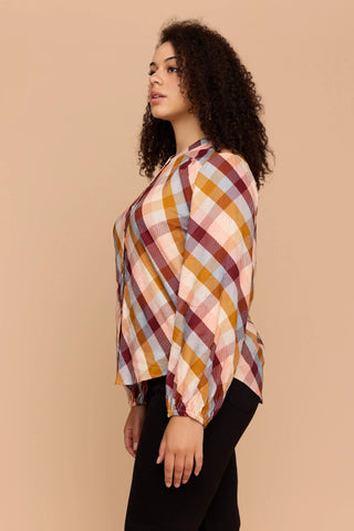 Checkered Love - Bell Sleeve Shirt