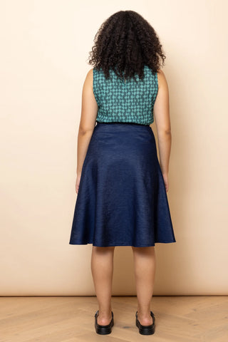 Denim Chambray Wrap Skirt