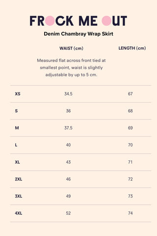 Denim Chambray Wrap Skirt