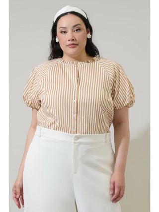 Dream State Avy Button Down Top