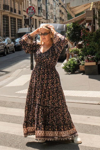 Fortune Teller Maxi Dress – Black Boho