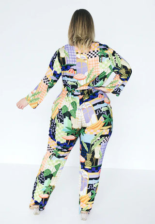 Greece Stretchy Cross-Over Jumpsuit