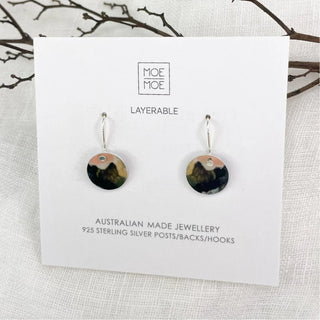 Kiasmin 2 Elegance Small Circle Drop Earrings