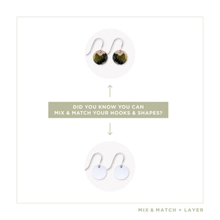 Kiasmin 2 Elegance Small Circle Drop Earrings