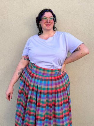 Lilac Scoop Neck Tee