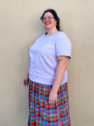 Lilac Scoop Neck Tee