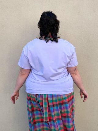 Lilac Scoop Neck Tee