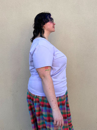 Lilac Scoop Neck Tee