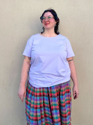 Lilac Scoop Neck Tee