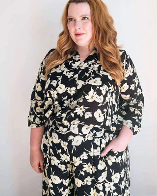 Nina Shirt in Mono Floral