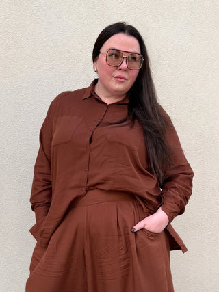 Nina Shirt in Cocoa