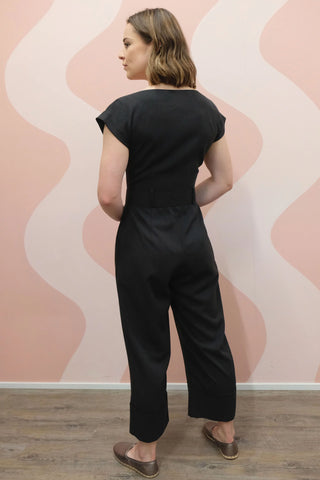 On A High Note Jumpsuit - Black