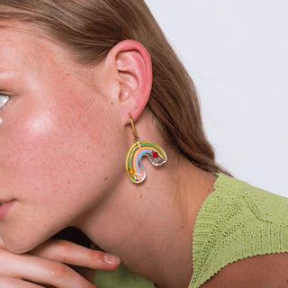 Rainbow Love Drop Earrings