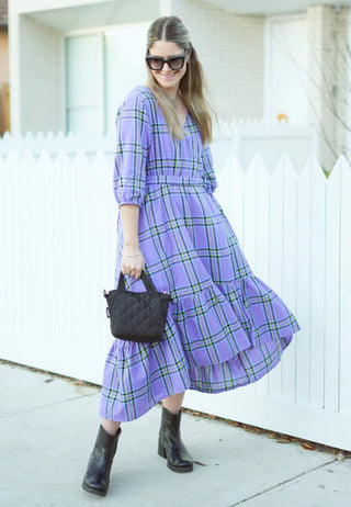 Teddy Wrap Dress in Sweet Pea