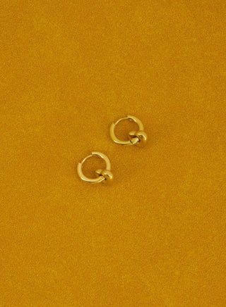 Two-Way Hoops With Love - Gold