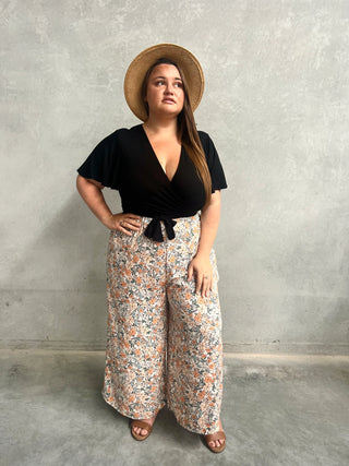 Vivienne Wrap Top - Black