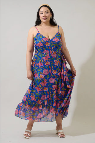 Wendey Floral Zayna Wrap Maxi Dress