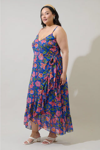 Wendey Floral Zayna Wrap Maxi Dress