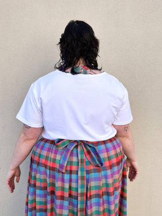 White Scoop Neck Tee