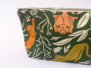 Handmade Fabric Zip Purse - Cats