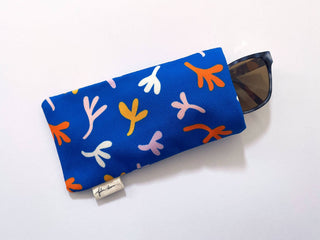 Handmade Sunglasses Case - Falling Blue