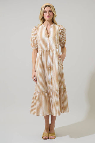 Dream State Beth Button Down Midi Dress