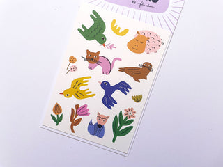 Animals + Flowers Sticker Sheet