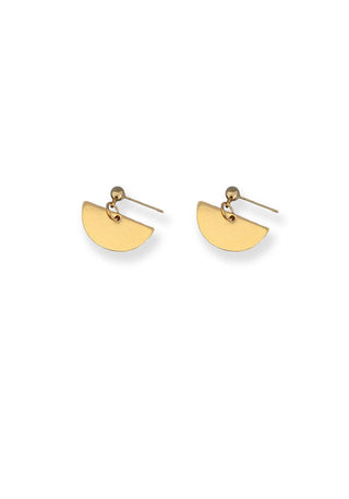 Half Moon Earrings - Gold