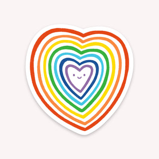 Rainbow Heart Sticker