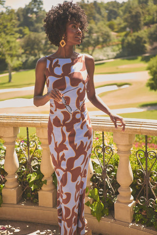 Briley Floral Mizie Open Back Maxi Dress