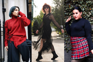 Photographs of models wearing winter fashion. Images from (L to R): Pixabay, Freepik, Pexels.