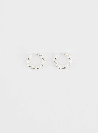 Twist Dual Hoops • Silver